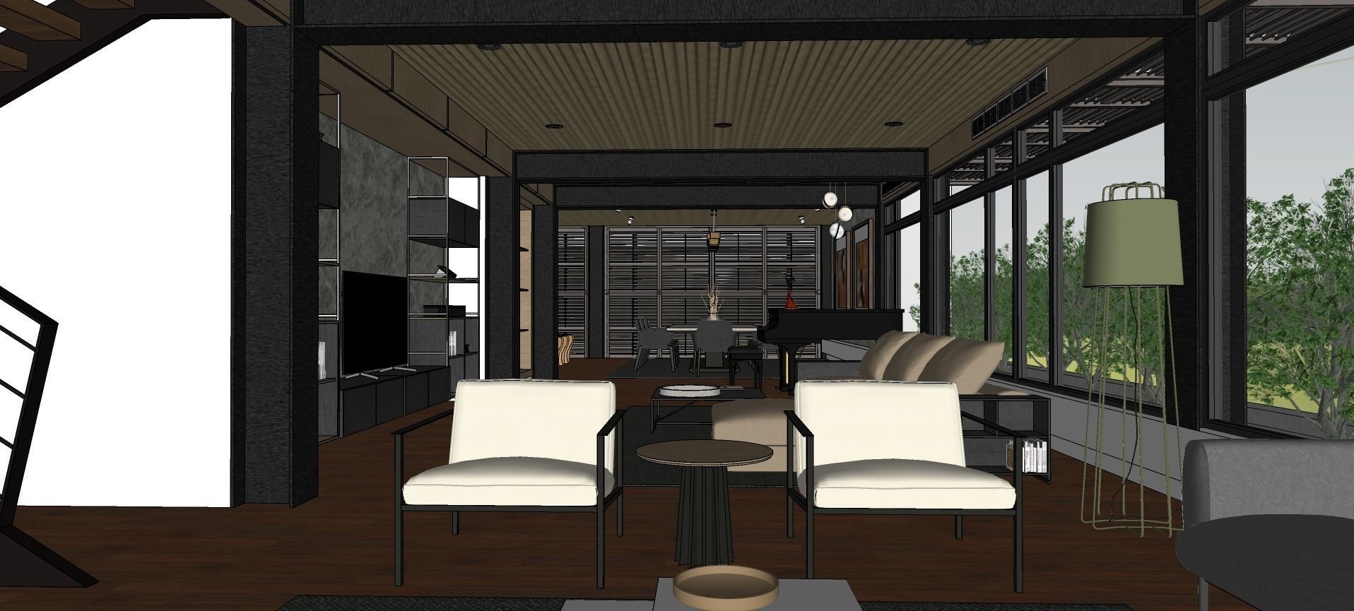 Modern living - B2 3D model_26