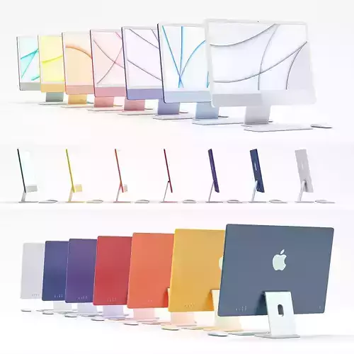 apple imac 2021 3D model