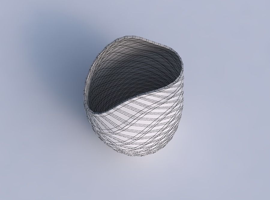 Bowl compressed and twisted with distorted and twisted grid p... 3D print model_6