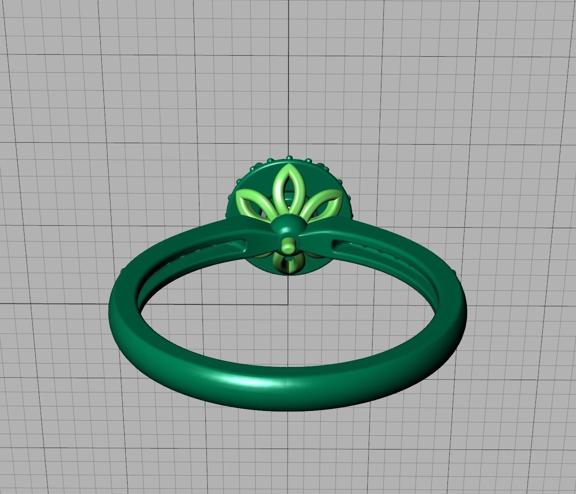 Round Halo Engagement Ring Own design printable 3dmodel  3D print model_25