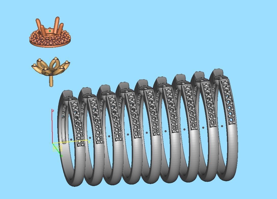 Round Halo Engagement Ring Own design printable 3dmodel  3D print model_13