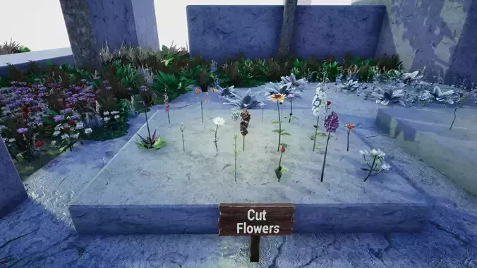 Simplified Cut Flowers set