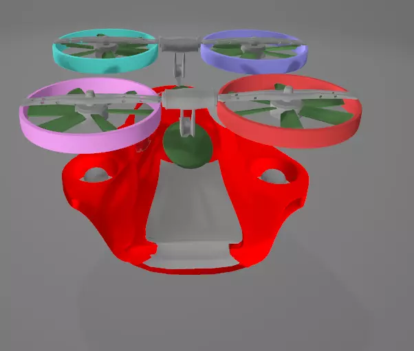 Fly Car Low-poly 3D model_0