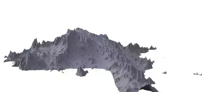 Mountain for river location low res model 3D model