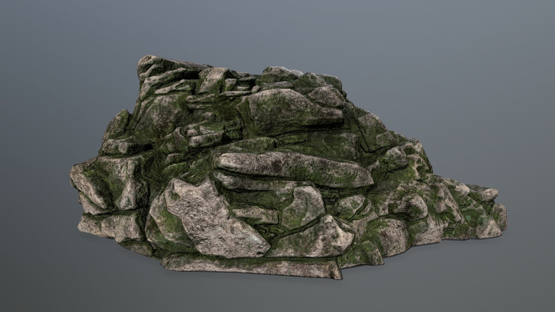 rocks rock Low-poly 3D model_9