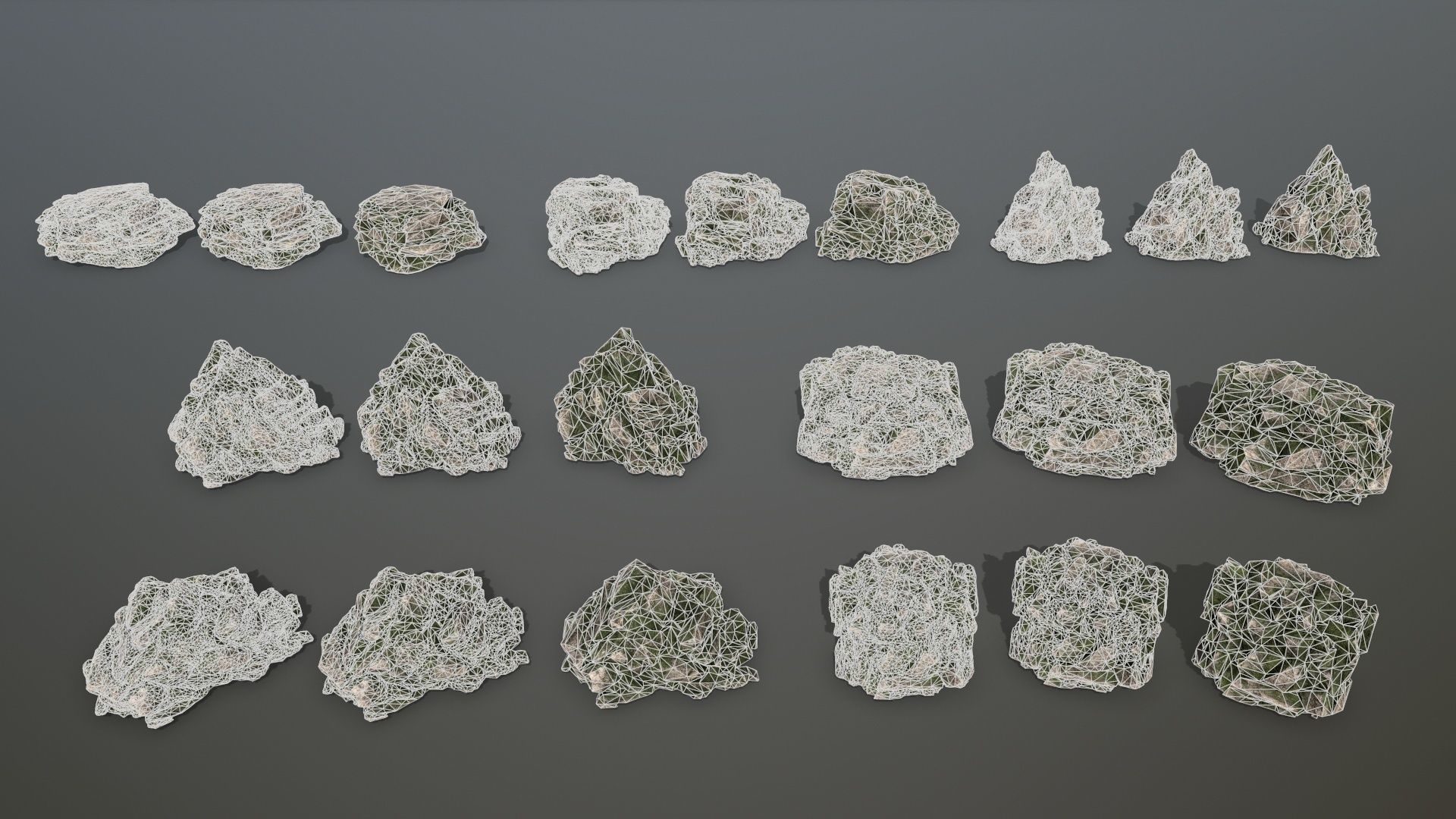 rocks rock Low-poly 3D model_31