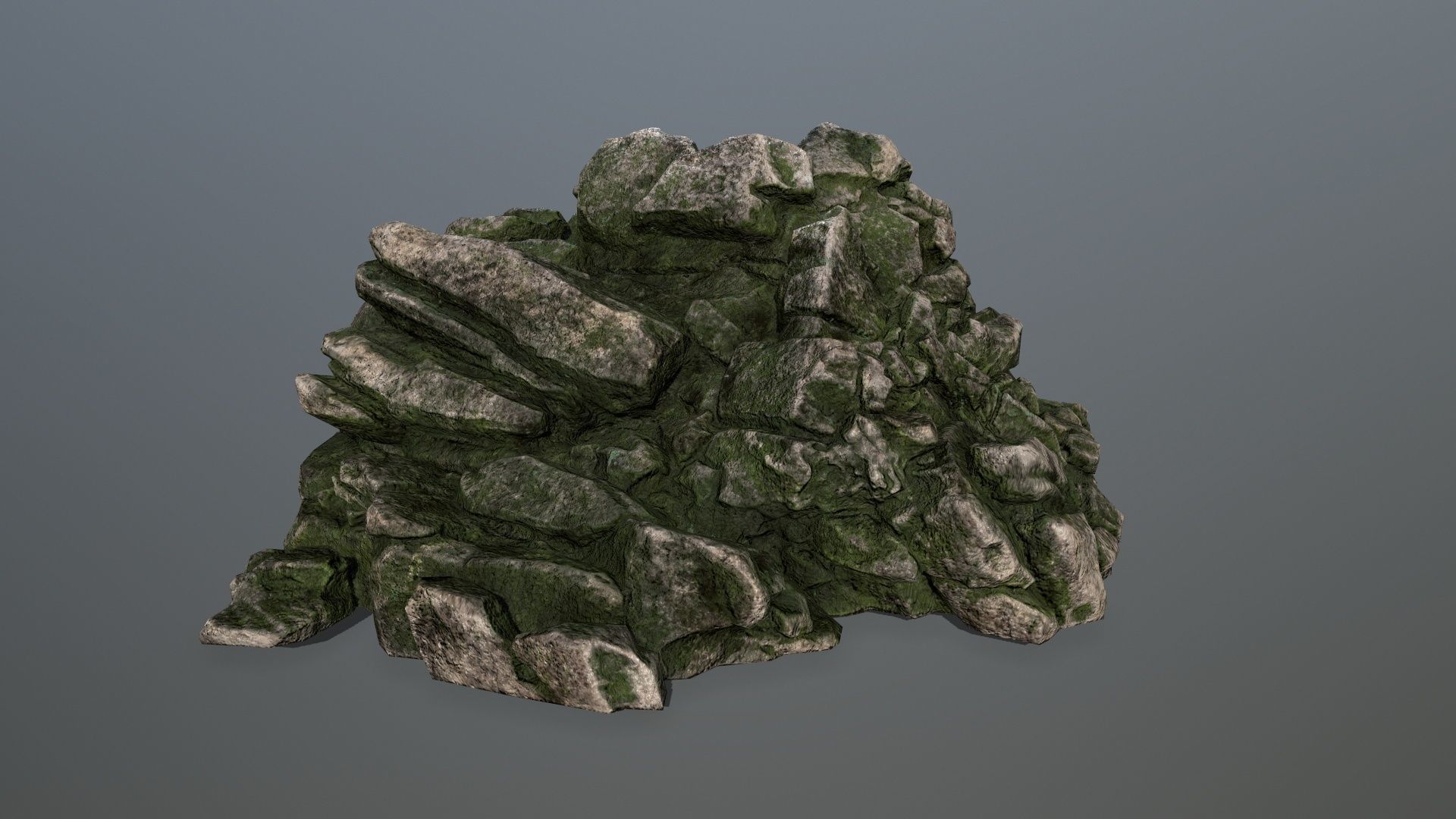 rocks rock Low-poly 3D model_4