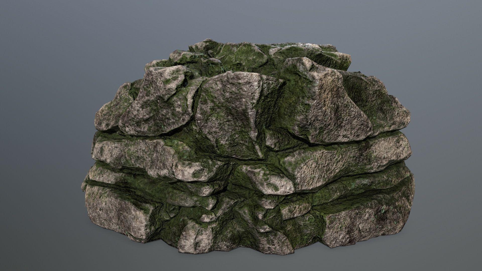 rocks rock Low-poly 3D model_16
