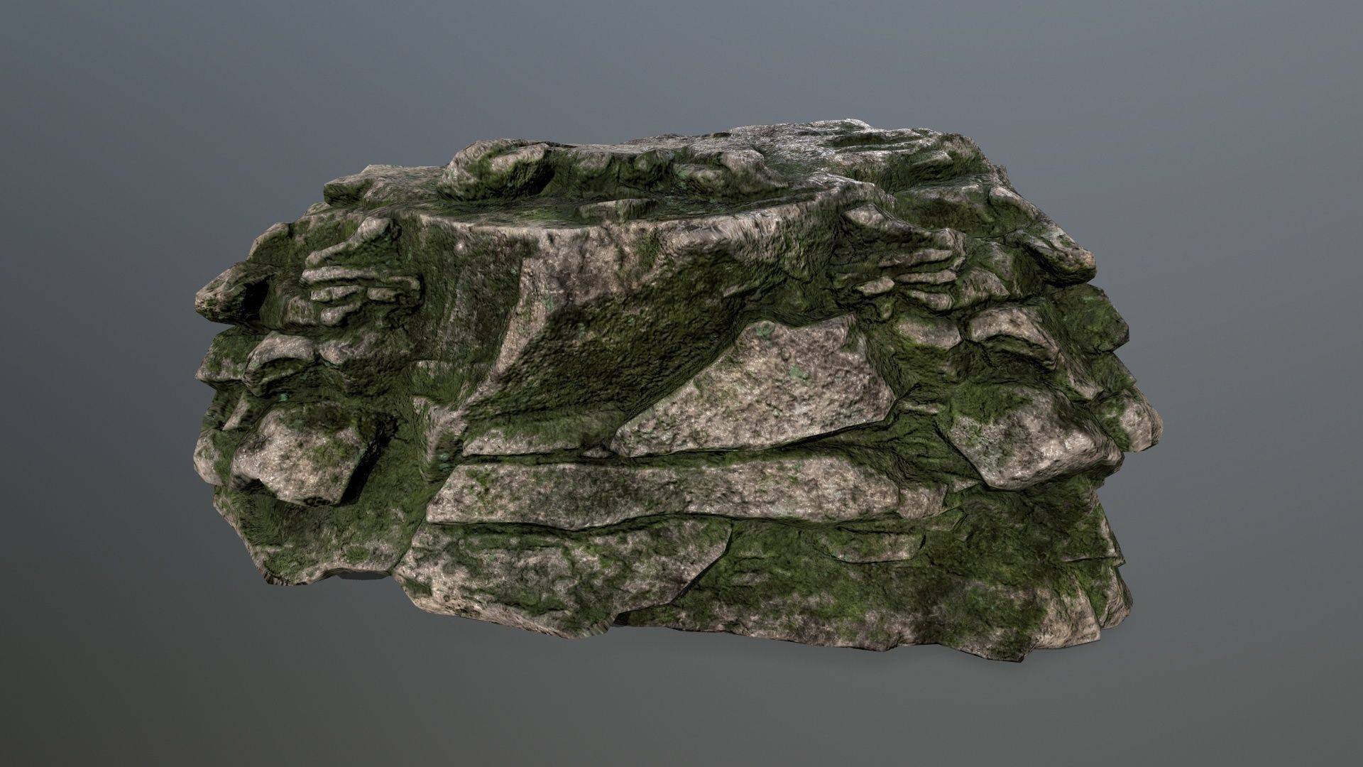 rocks rock Low-poly 3D model_26