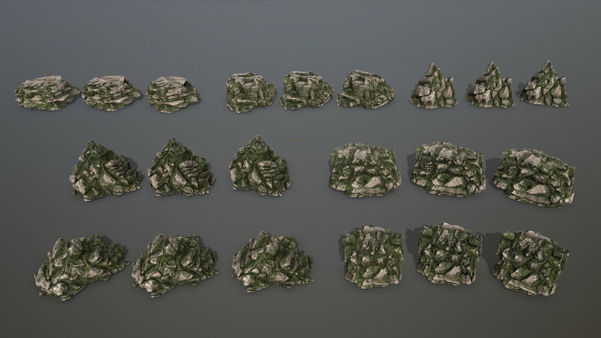 rocks rock Low-poly 3D model_30