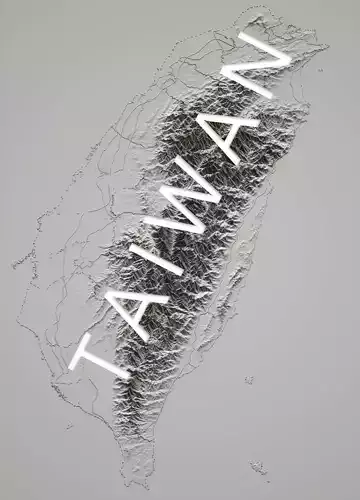 Taiwan  main island Terrian Topography Digital Elevation SKP MAX 3D model