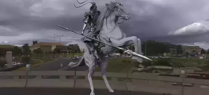 Ming dynasty General and horse 3D model