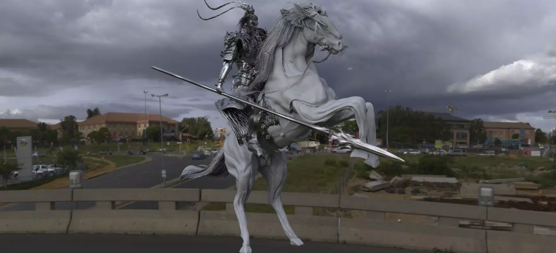 Ming dynasty General and horse 3D model_0