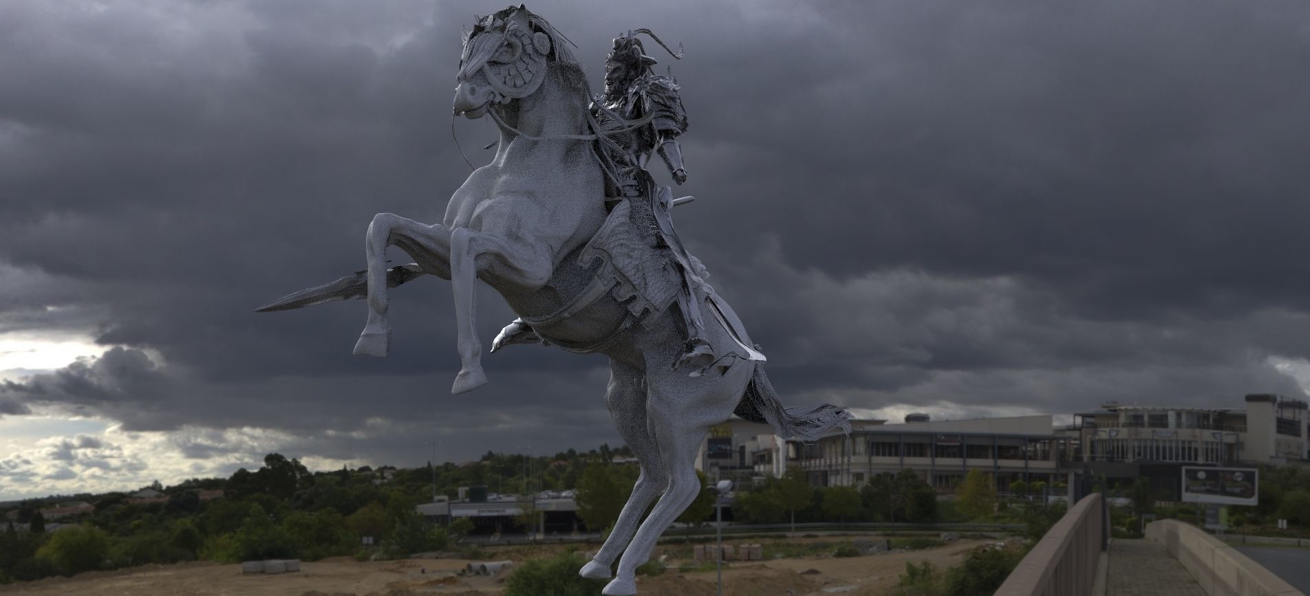 Ming dynasty General and horse 3D model_1