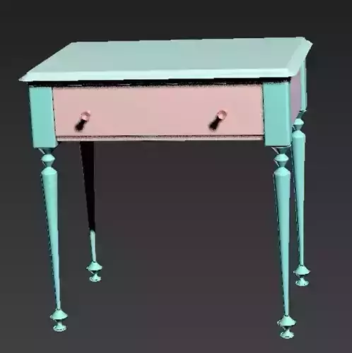 table animation Low-poly 3D model