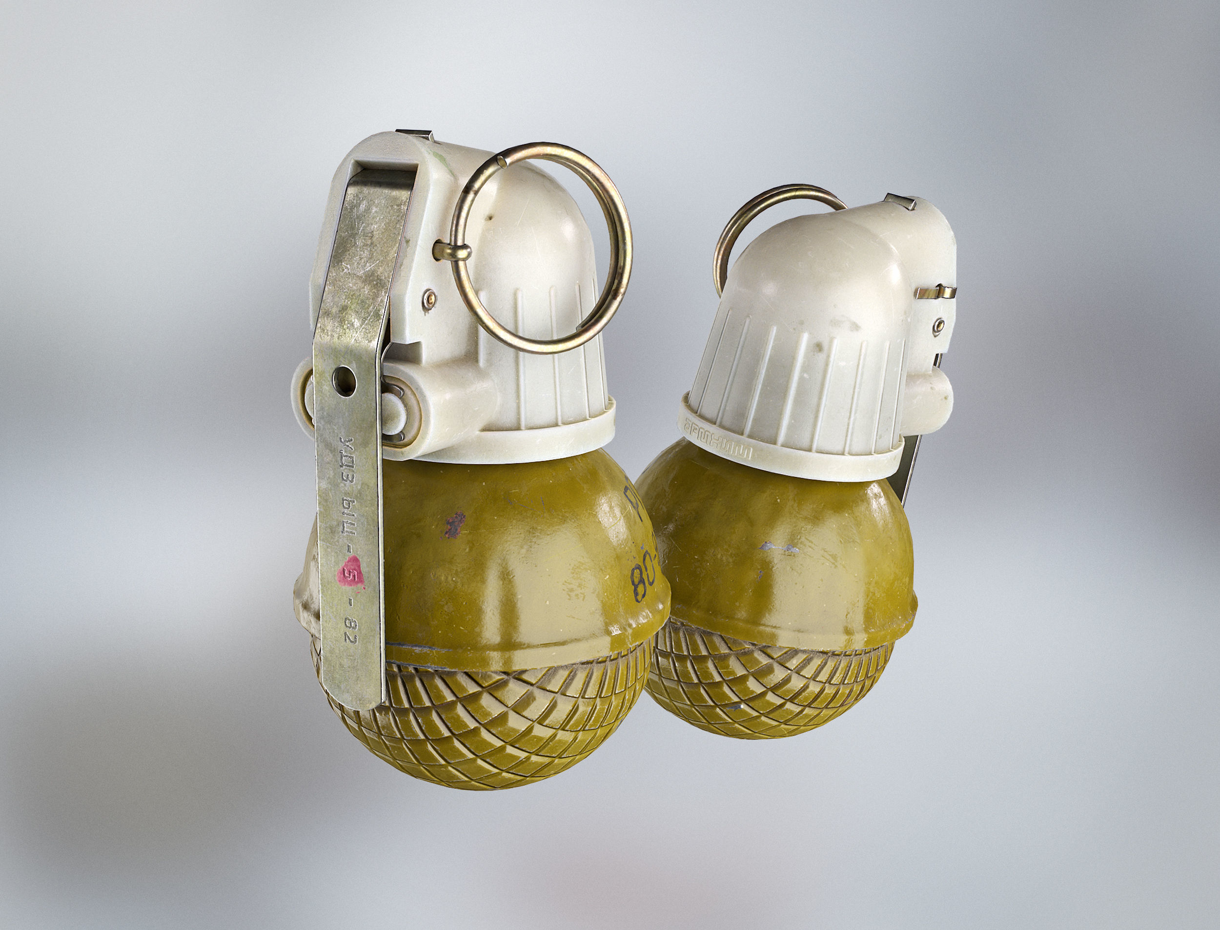Russian grenades pack  Low-poly 3D model_6