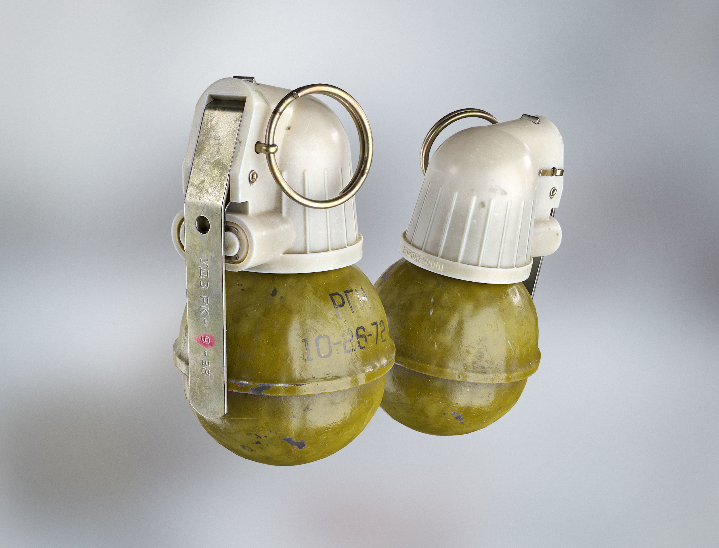 Russian grenades pack  Low-poly 3D model_5