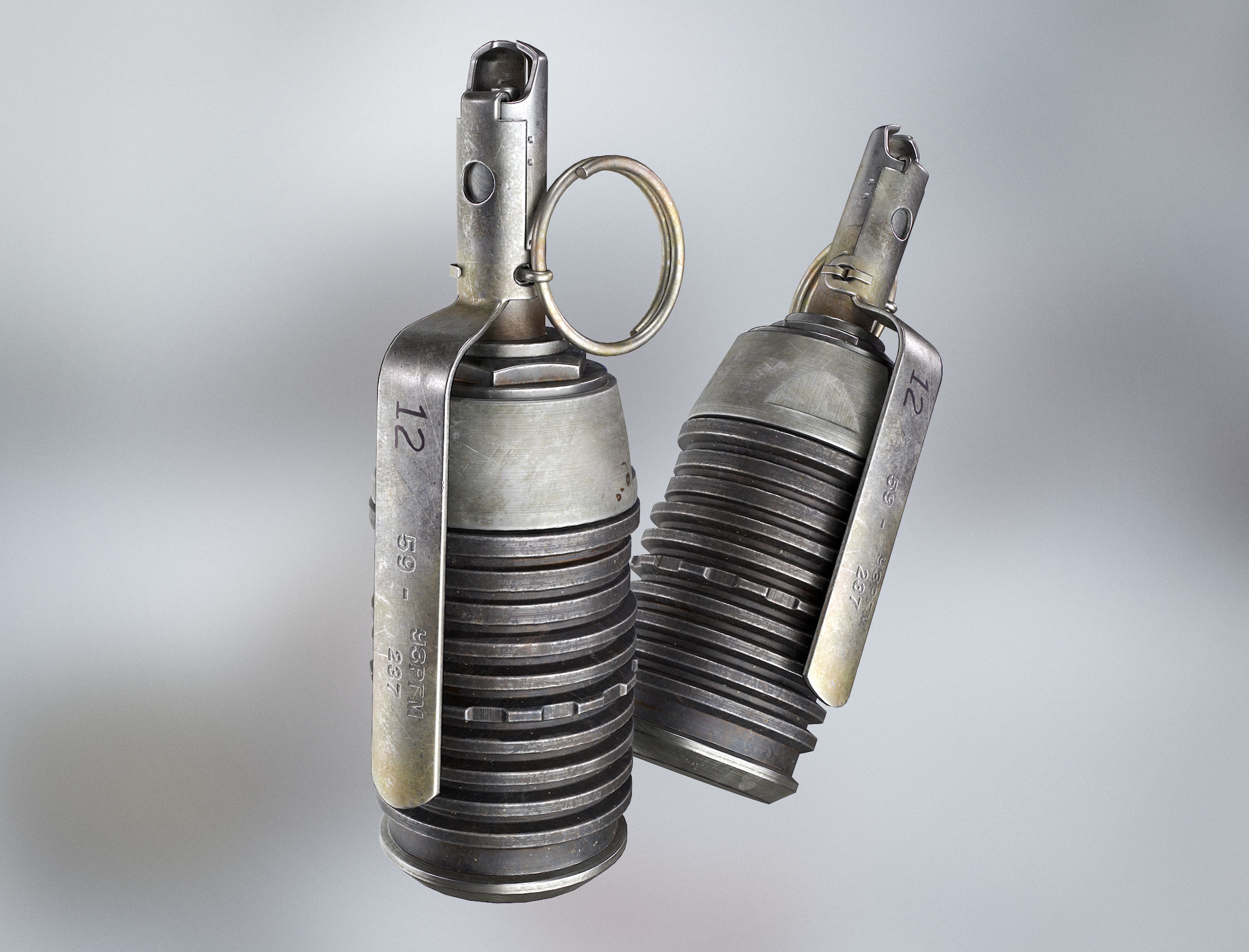 Russian grenades pack  Low-poly 3D model_3