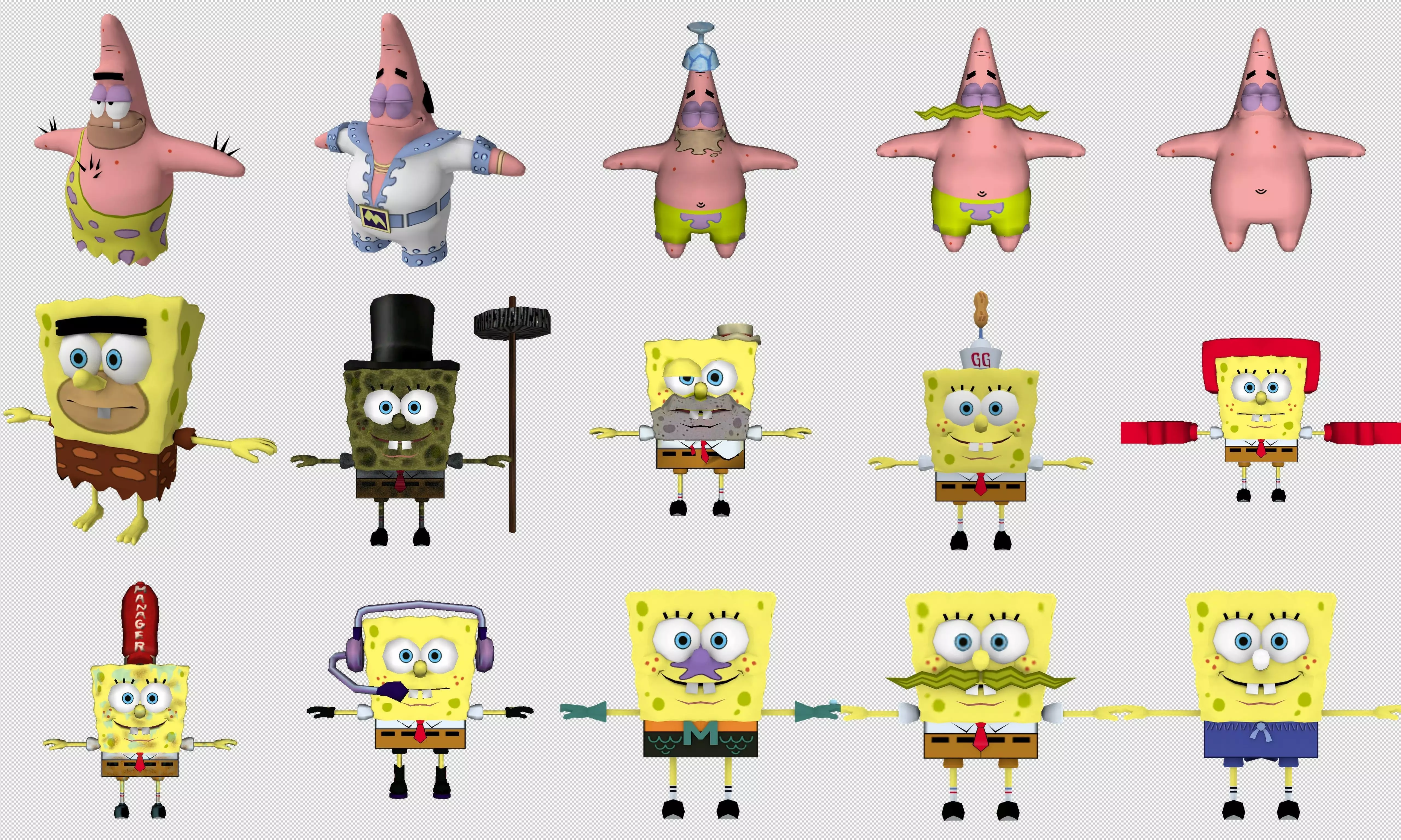 Collection Cartoon Character Lowpoly _0