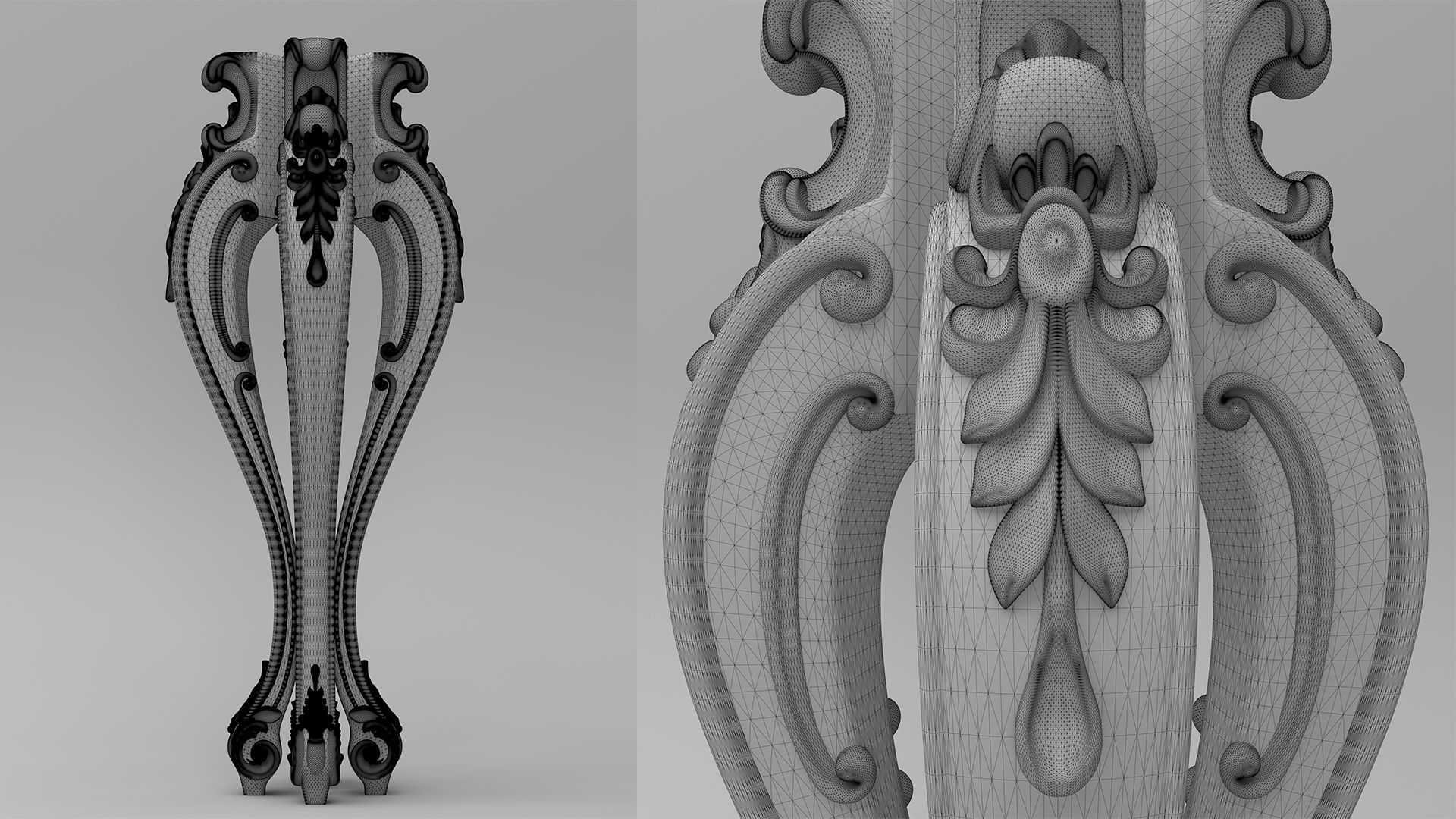 Carved Leg 3D model_2