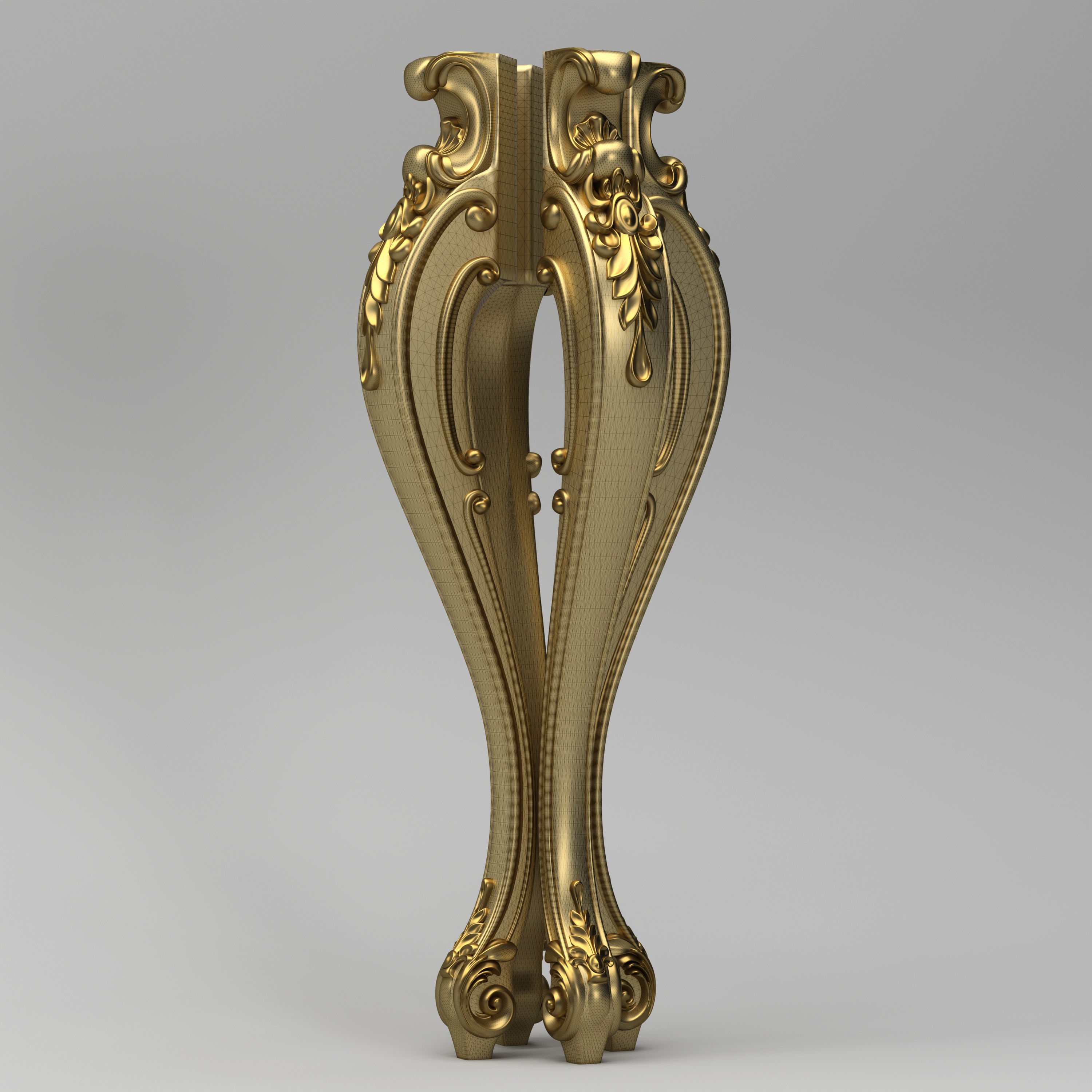 Carved Leg 3D model_4