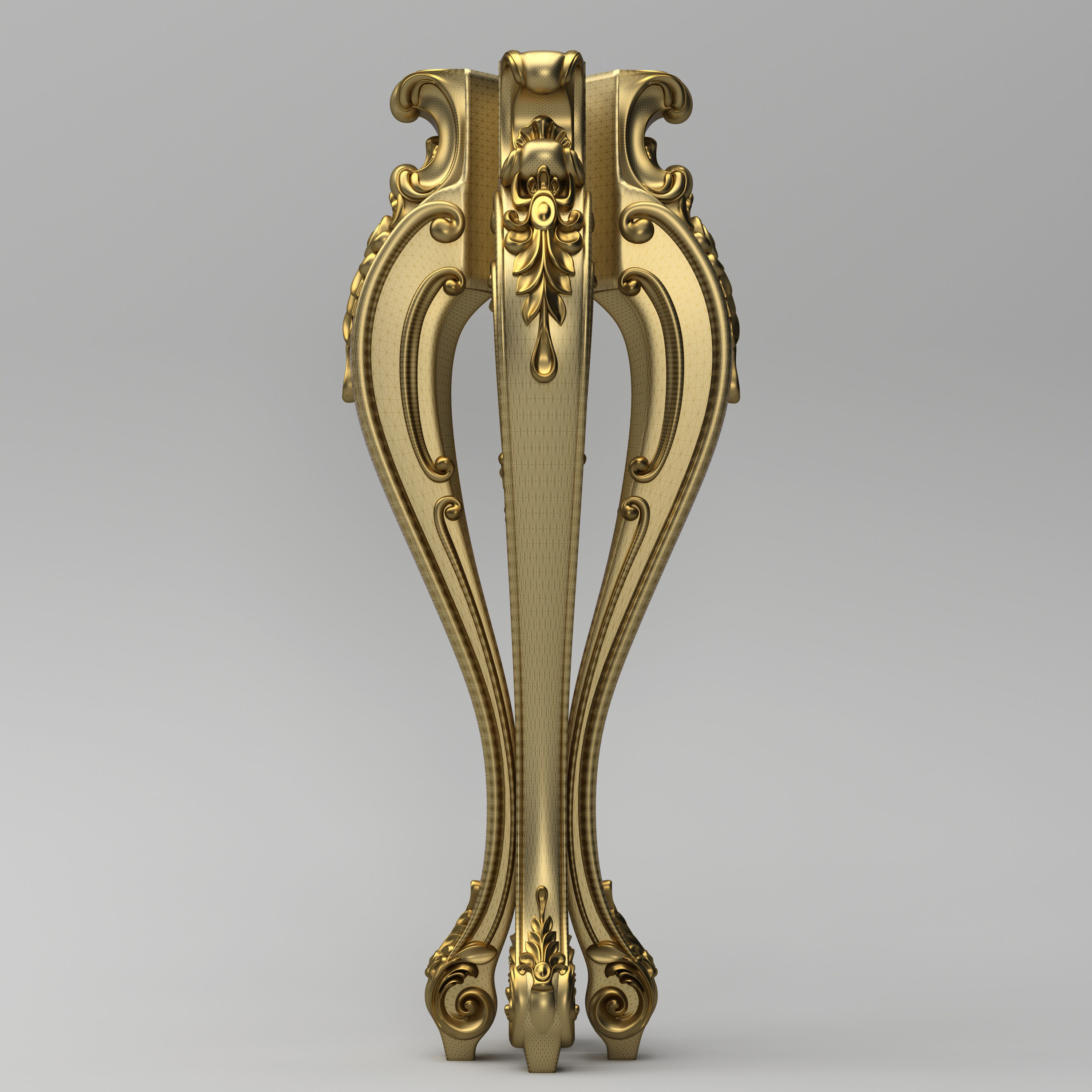 Carved Leg 3D model_3