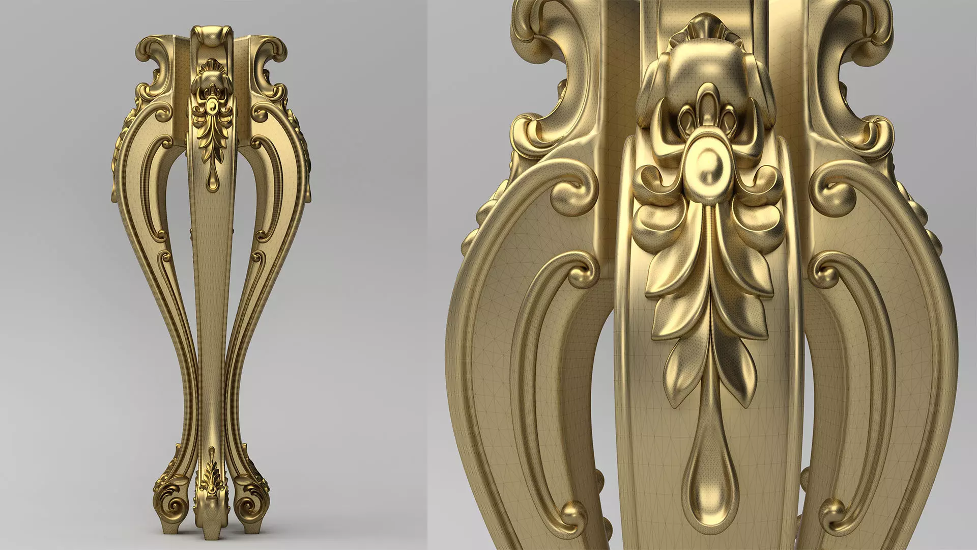 Carved Leg 3D model_0