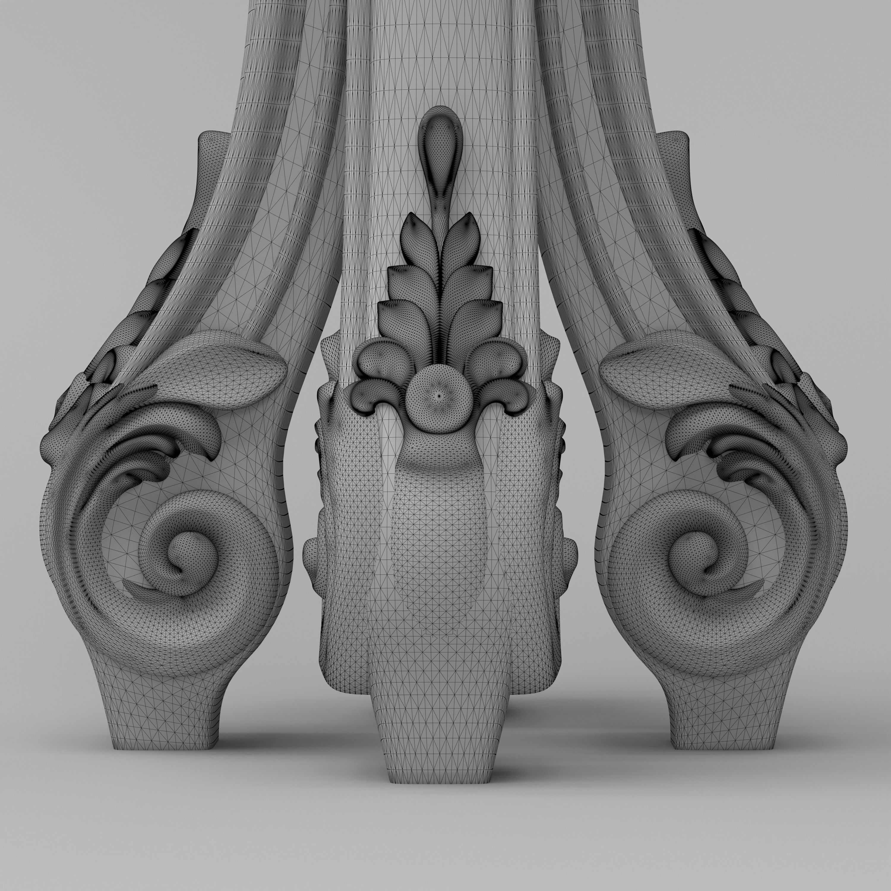 Carved Leg 3D model_9