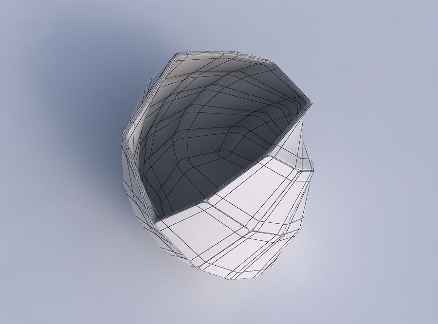 Bowl compressed and twisted with large plates 3D print model_6