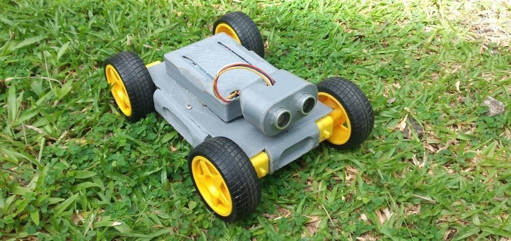 Arduino Obstacle Avoiding Robot Car  Free 3D print model_4