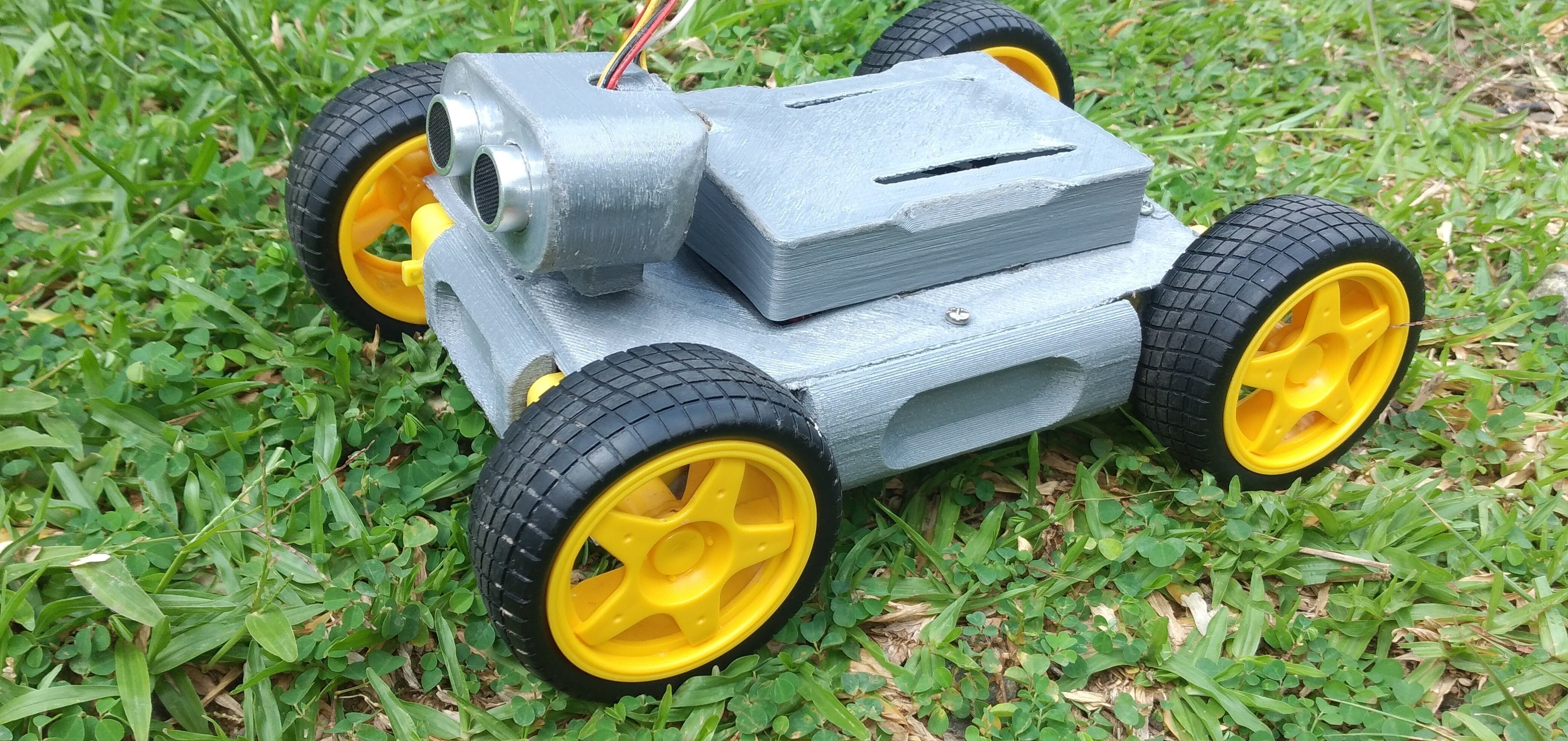 Arduino Obstacle Avoiding Robot Car  Free 3D print model_5
