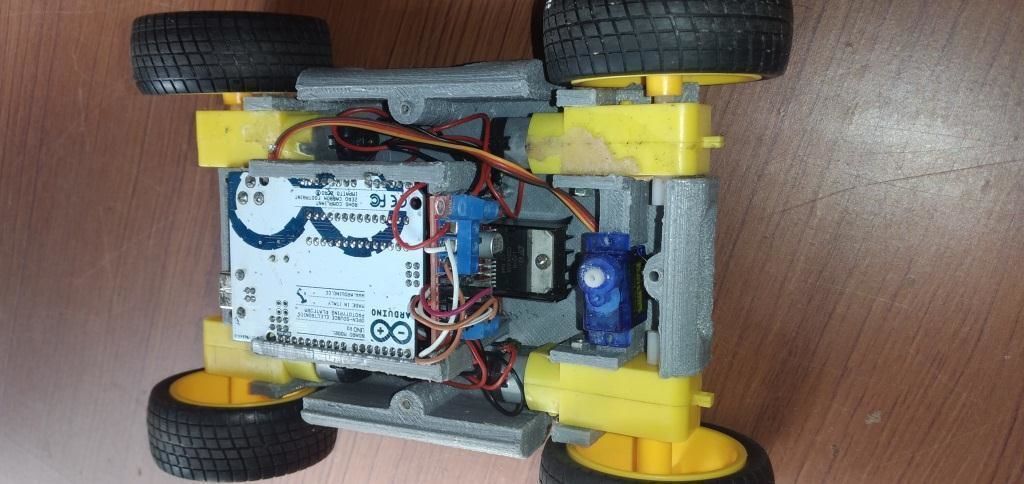 Arduino Obstacle Avoiding Robot Car  Free 3D print model_8