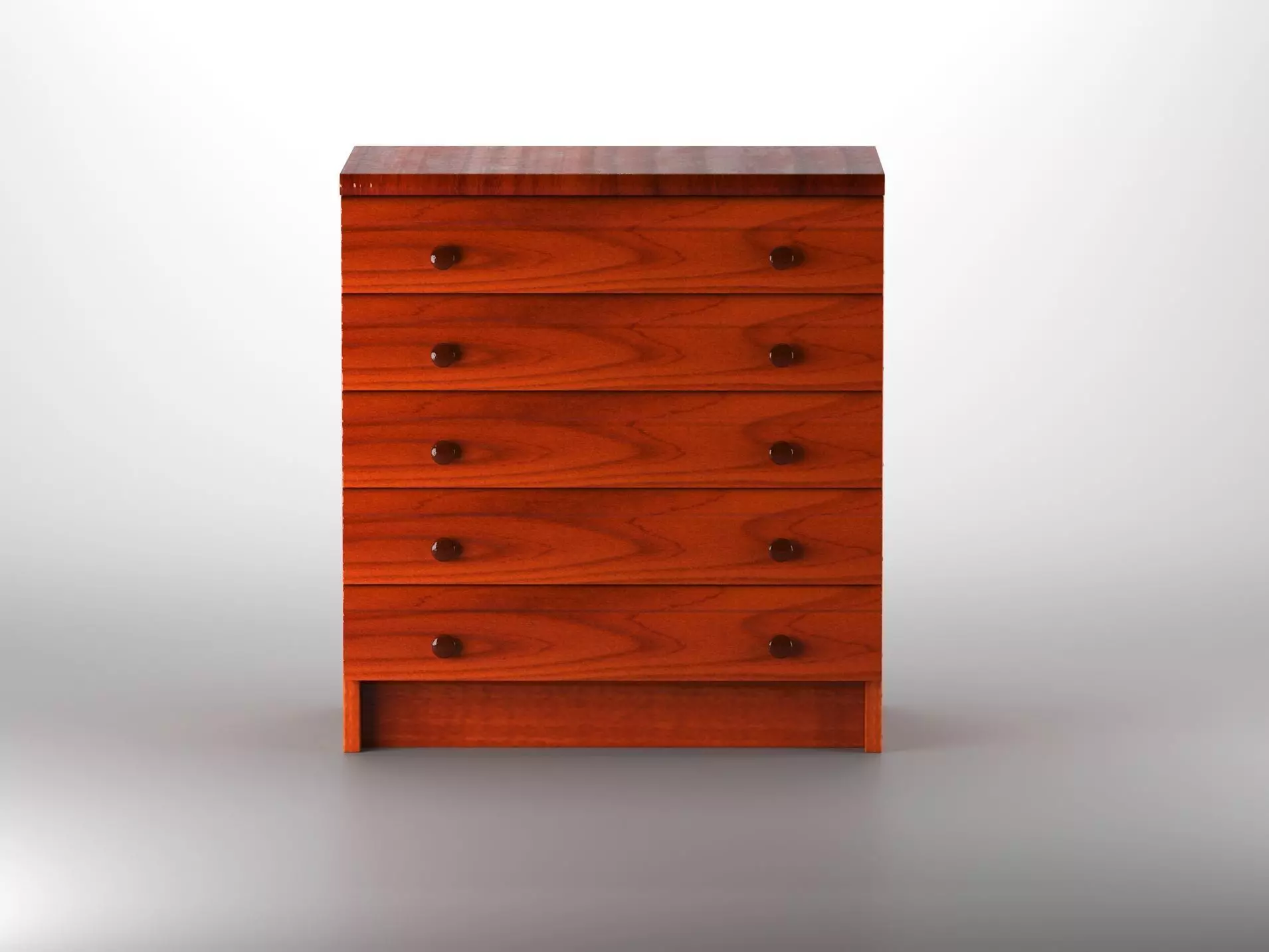 Commode wooden chest of drawers 3D model_0