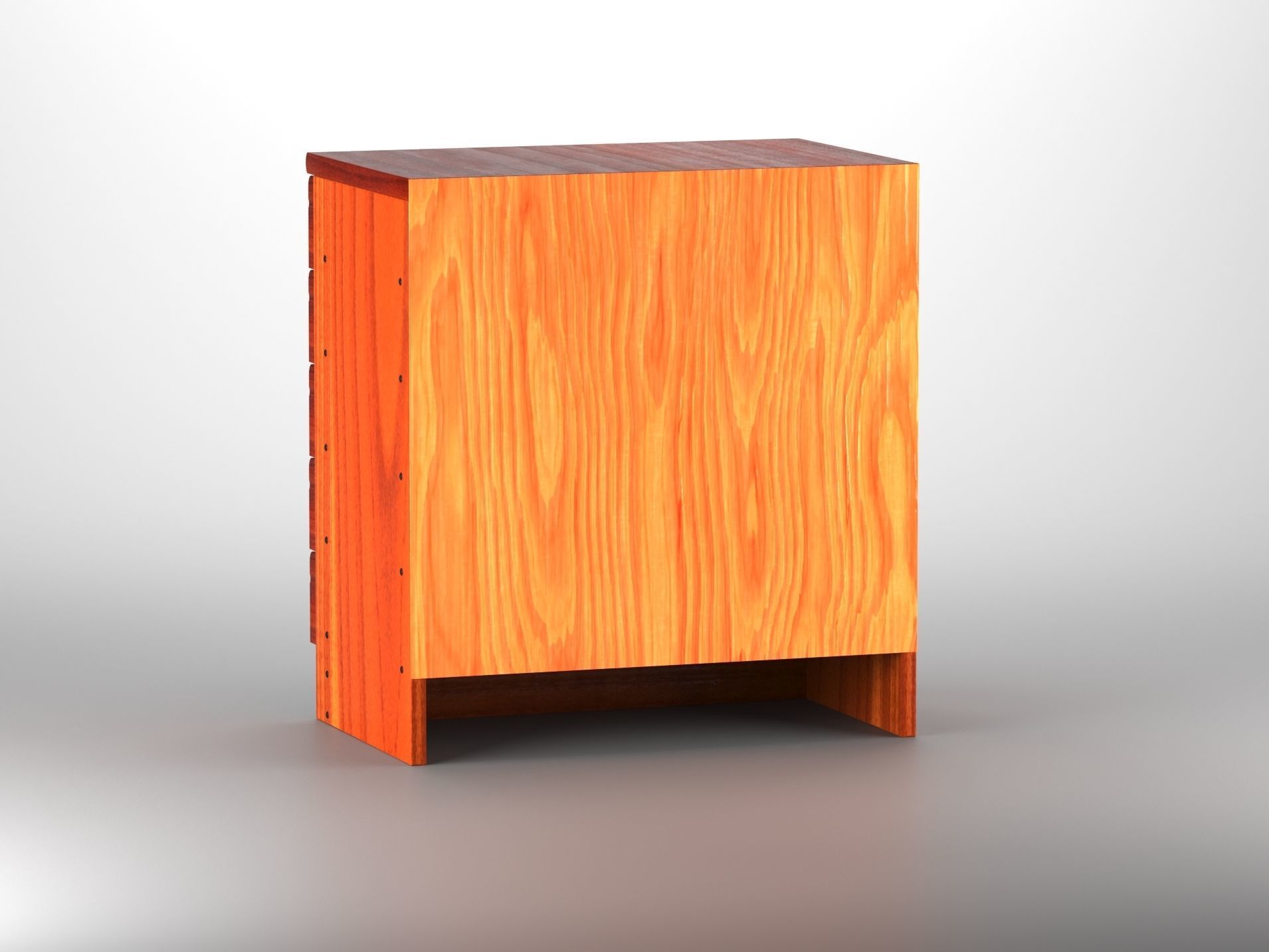 Commode wooden chest of drawers 3D model_7