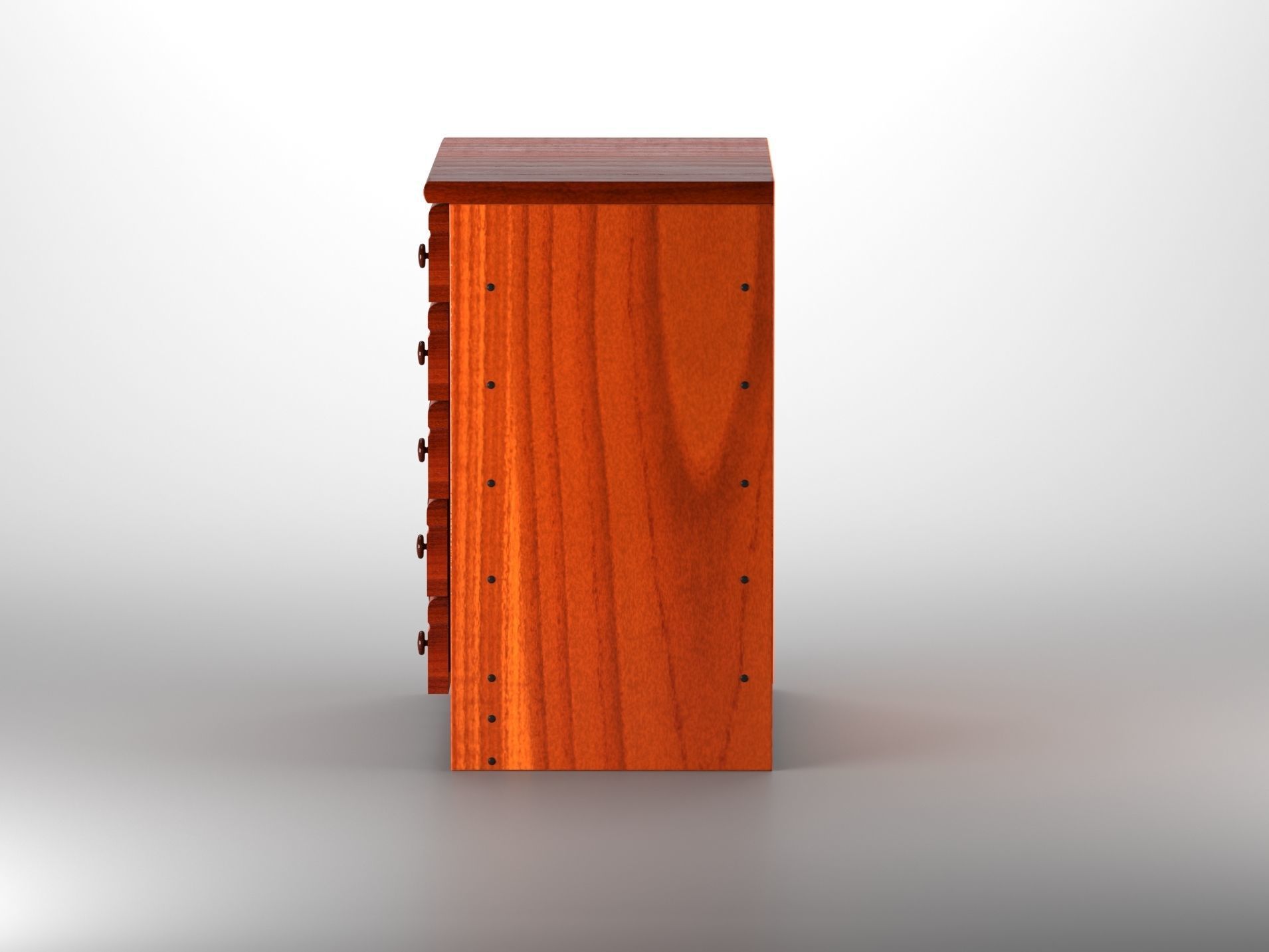 Commode wooden chest of drawers 3D model_5