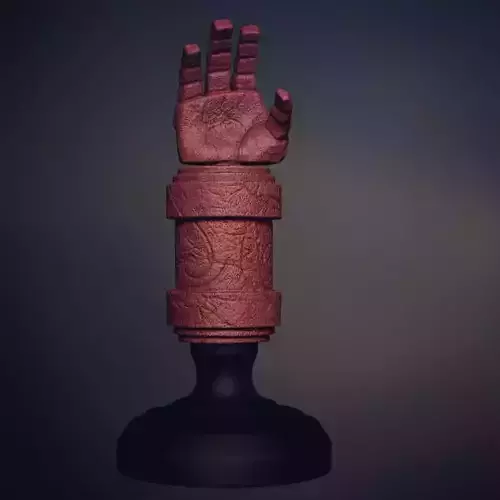Hellboy Hand for 3d Print - Height 240 mm 3D print model