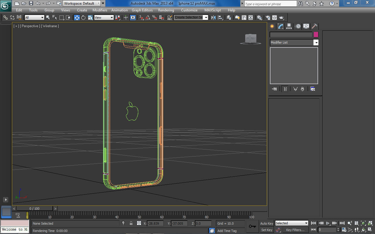 iPhone 12 pro max Low-poly 3D model_3