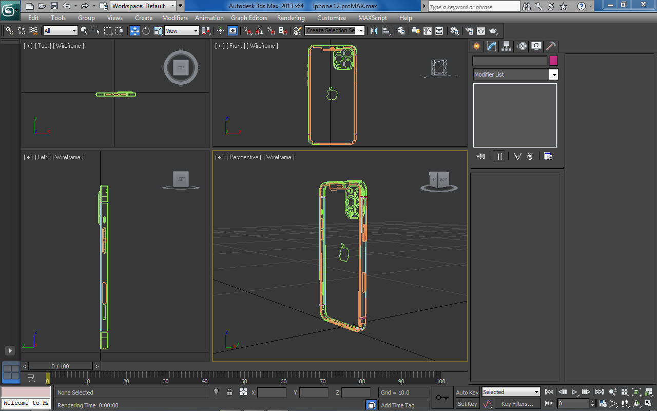 iPhone 12 pro max Low-poly 3D model_15