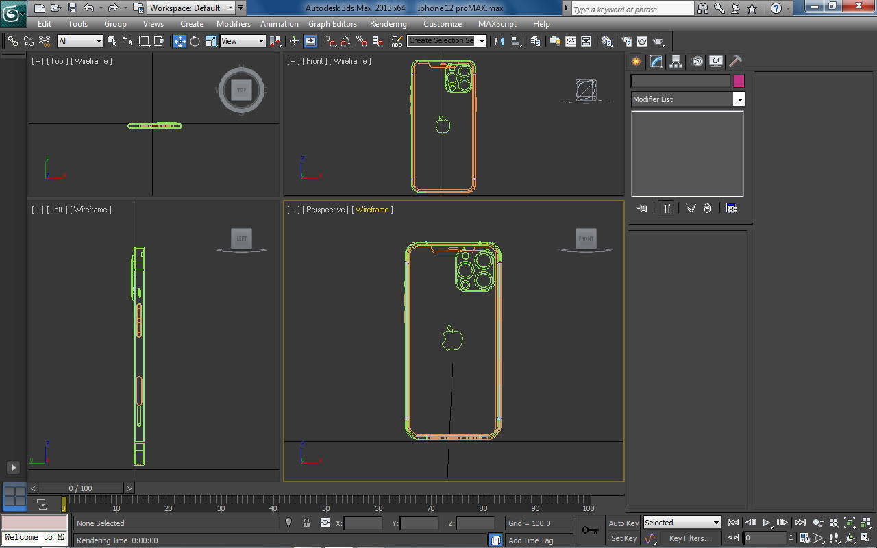 iPhone 12 pro max Low-poly 3D model_13