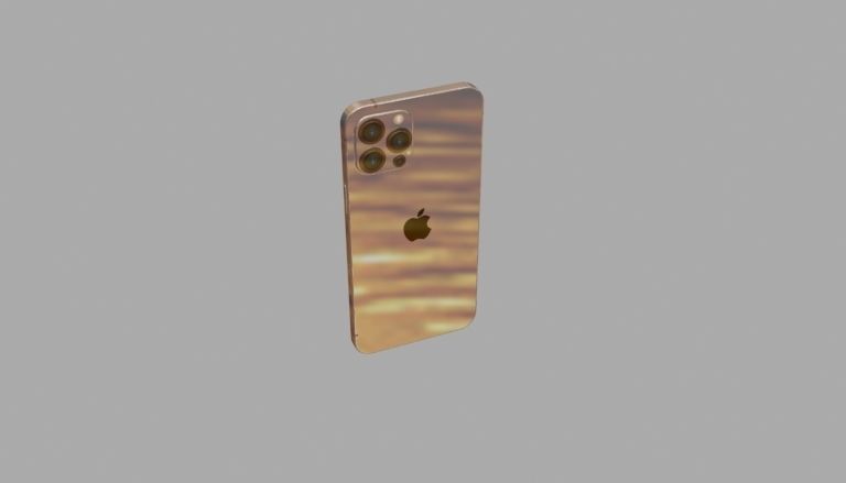 iPhone 12 pro max Low-poly 3D model_9