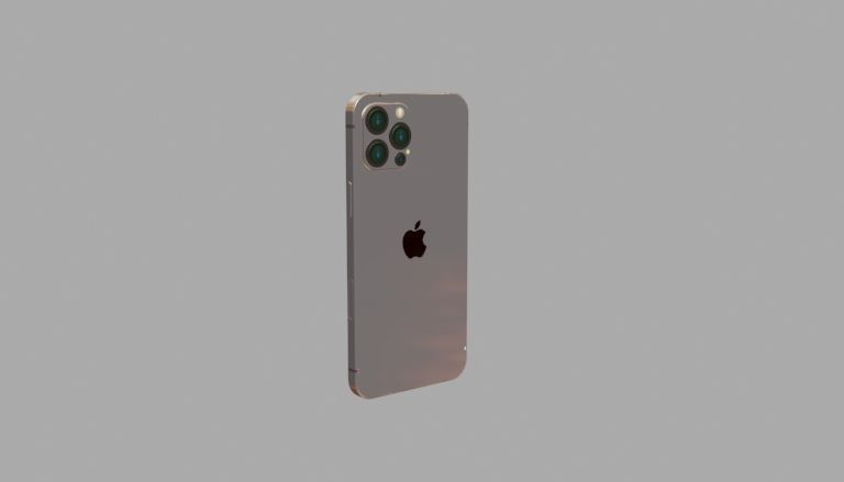 iPhone 12 pro max Low-poly 3D model_10
