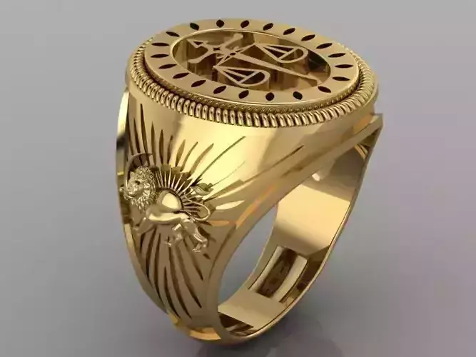 lion signet ring