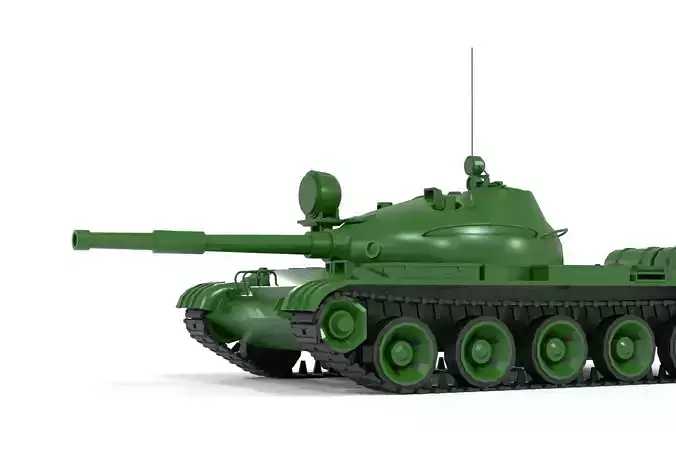 T-62 Low-poly tank  3D model