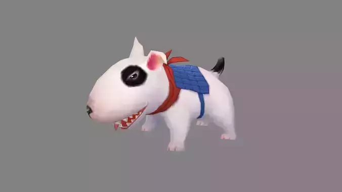 Cartoon bull terrier - puppy dog