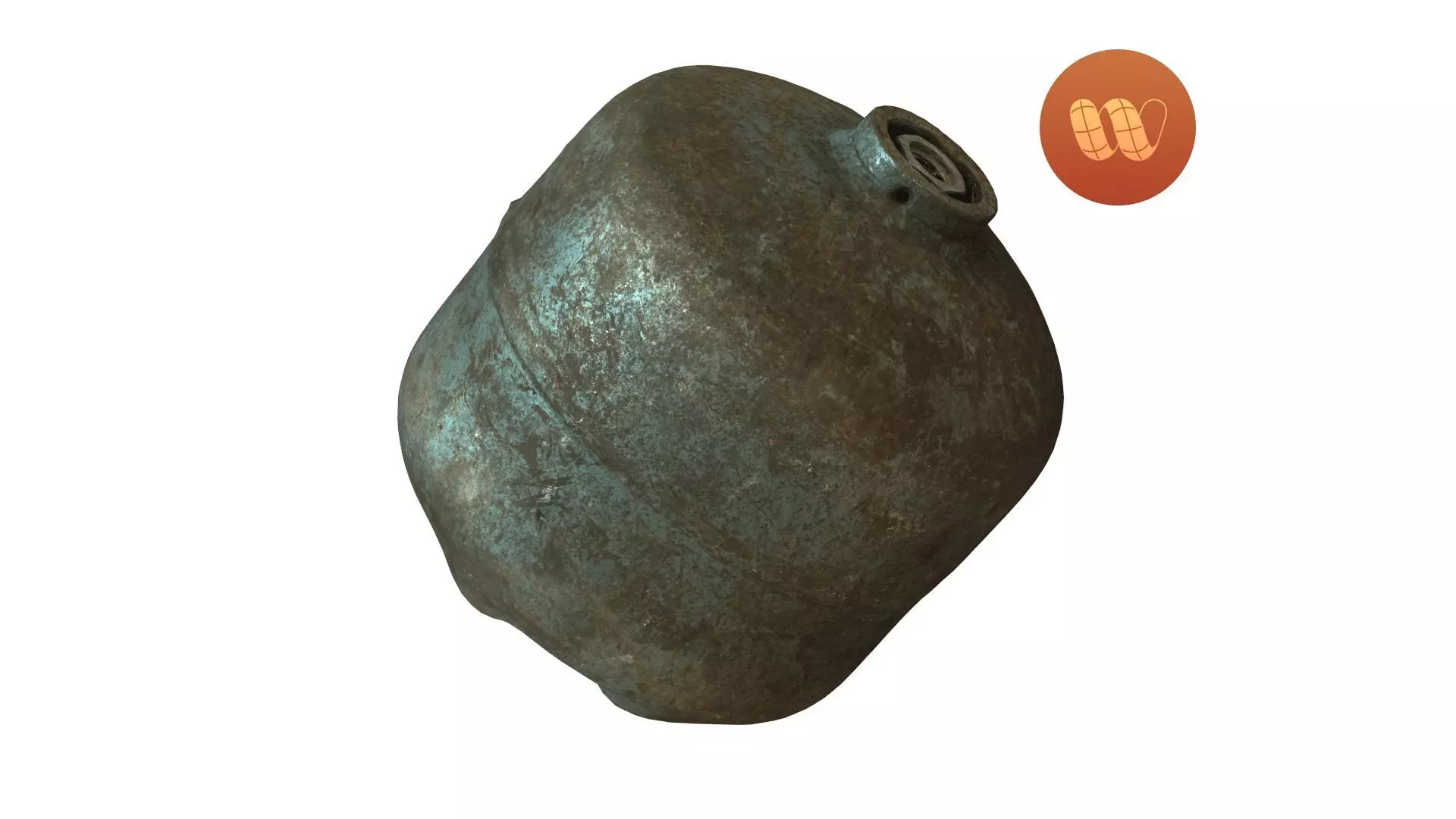 Old Gas Cylinder - Real-Time Scanned Low-poly 3D model_0