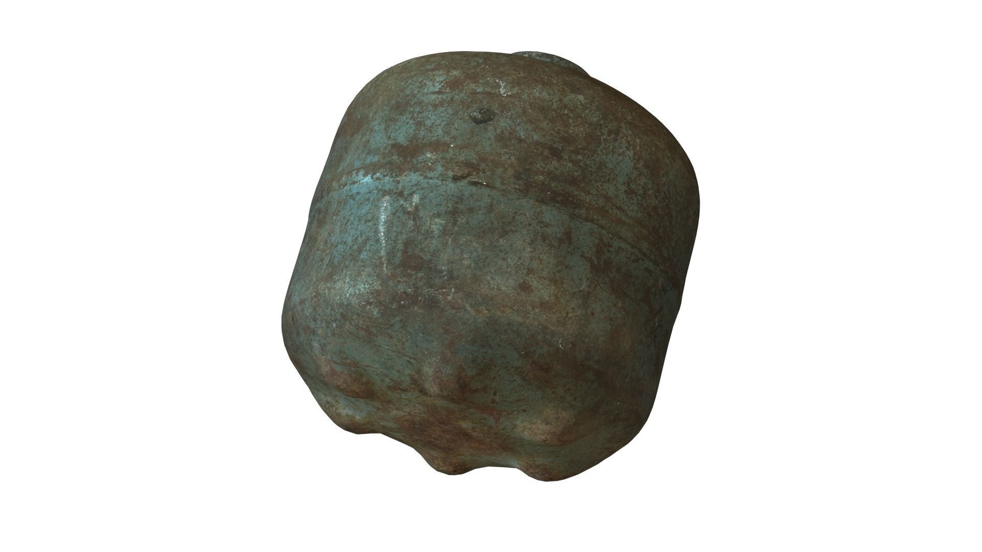 Old Gas Cylinder - Real-Time Scanned Low-poly 3D model_14