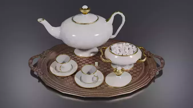 Tea Set White Porcelain