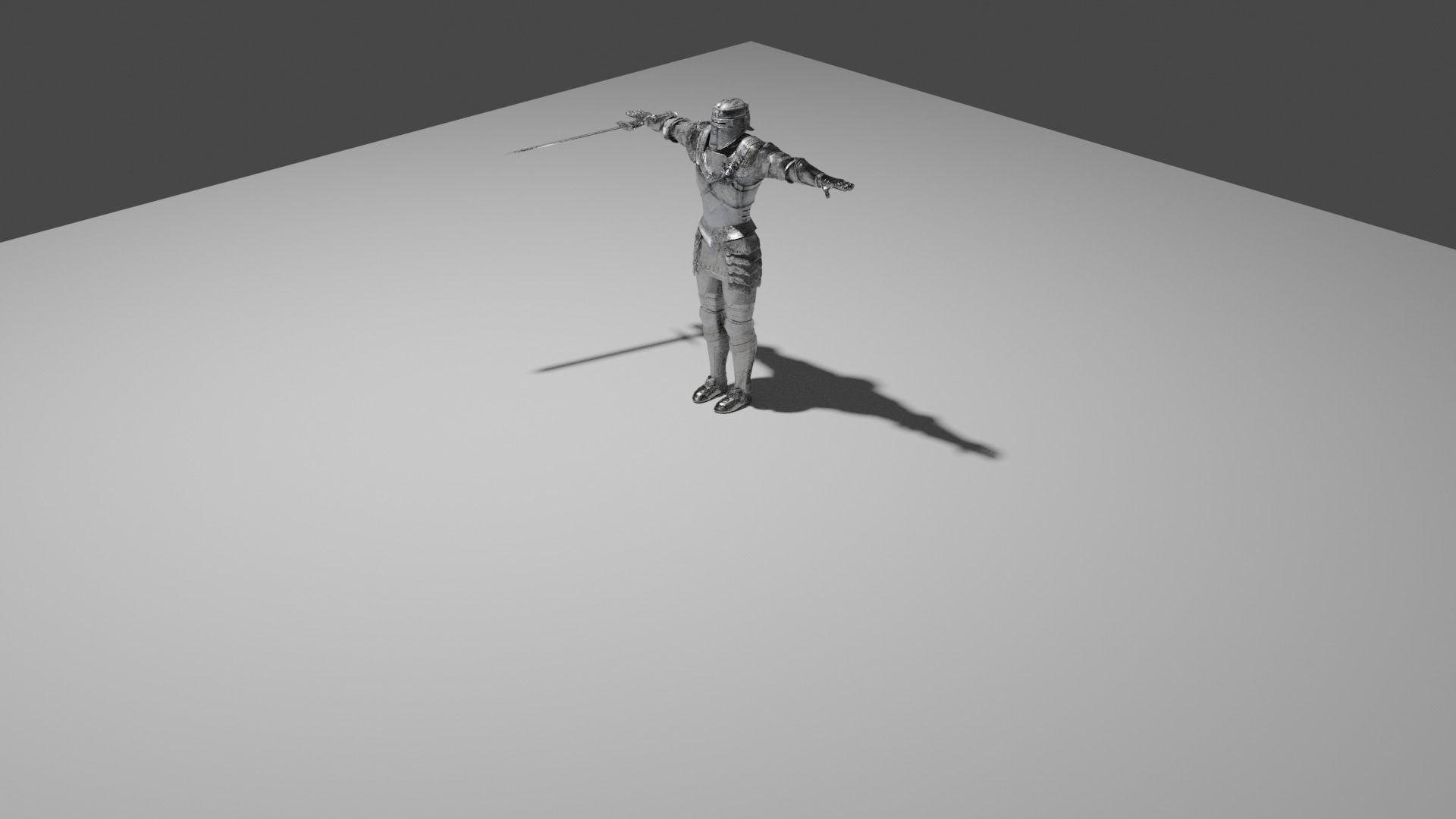 Rigged Knight  realistic  3D model_1