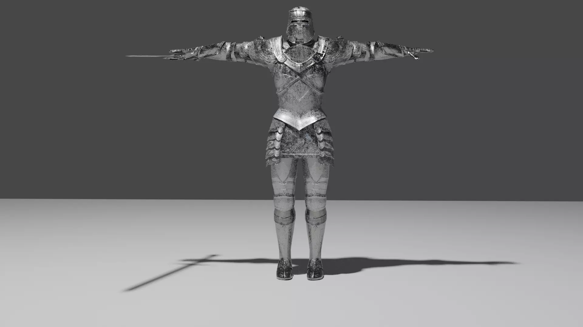 Rigged Knight  realistic  3D model_0
