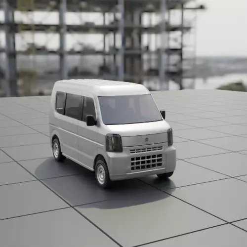 Full model kit - Suzuki Kei Car - Carry Every PC Mini Bus 3D print model_0
